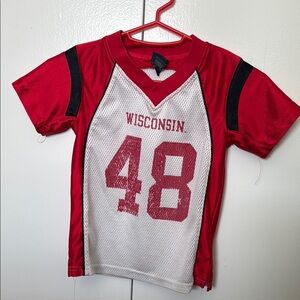 University of Wisconsin Kids Red and White Sports Jersey